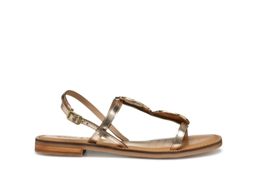 An image of Geox 'Maddalusiac circles' sandal - gold