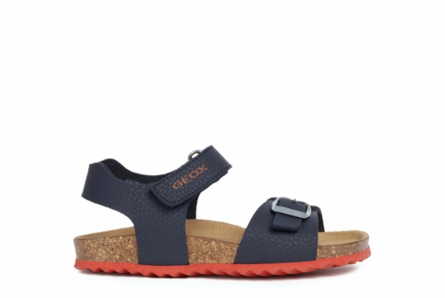 An image of Geox 'Ghita' boys sandal - navy/red