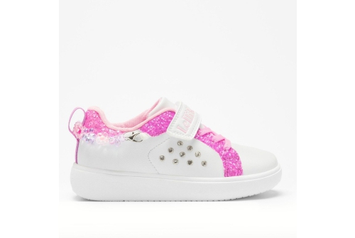 An image of Lelly Kelly 'LKAA3910' girls trainer - white/pink