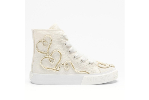 An image of Lelly Kelly 'LKED4171' girls trainers - bianco