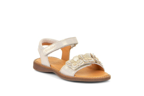 An image of Froddo 'Lore Fiori' girls sandal - gold shine