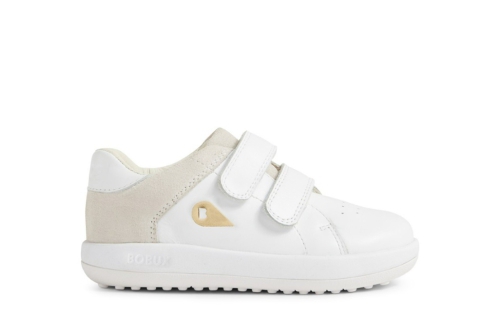 An image of Bobux 'Breakpoint' boys trainer - white