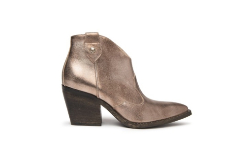 An image of Nero Giardini 'E409790D' western leather ankle boot - gold - SALE