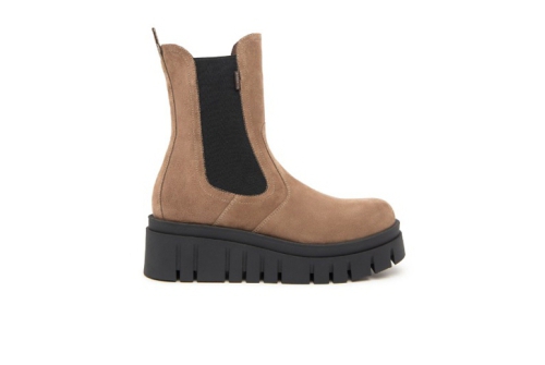 An image of Nero Giardini ''I411925D' suede wedge boot - brown - SALE