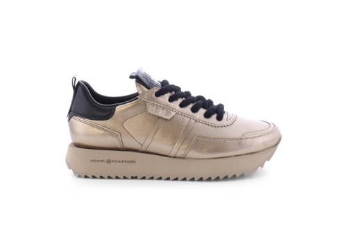 An image of K & S '19550' leather sneaker - gold - SALE