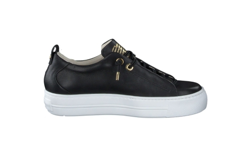 An image of Paul Green '5017 leather sneaker - black
