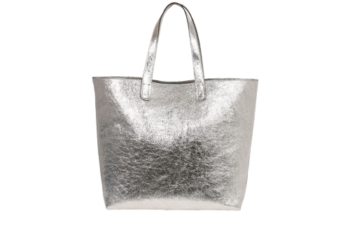 An image of Abro '031700' shopper - metallic white gold