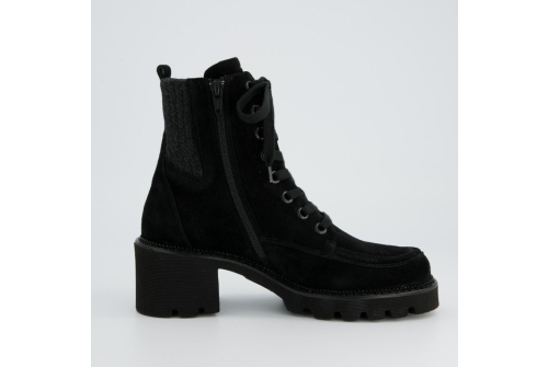 An image of Paul Green '8269' suede ankle boot - black 