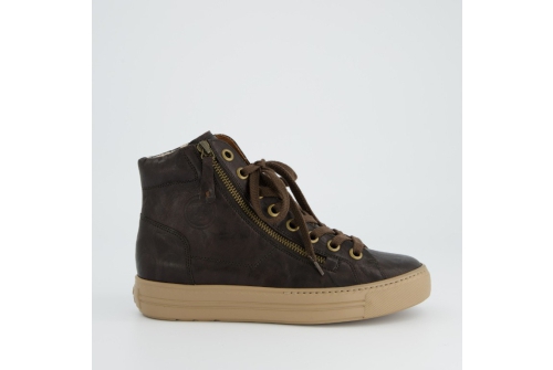 An image of Paul Green '4024' high top trainer - brown