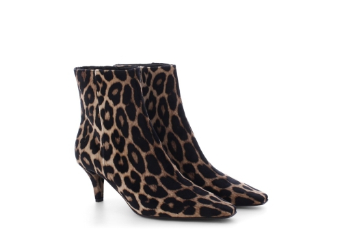 An image of K & S '75210' Velvet Leopard Ankle Boot 