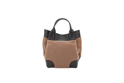 An image of Abro '032025' shearling bag - brown