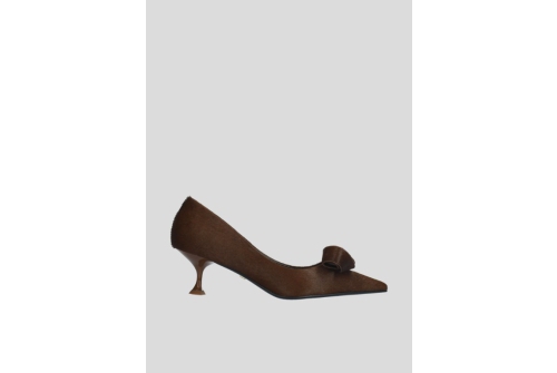 An image of Lola Cruz Chocolate Brown Pony Shoe