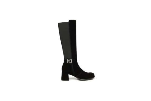 An image of Nero 'I514313D' tall suede boot - black