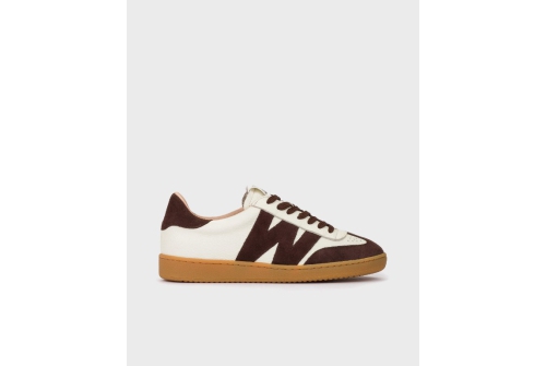 An image of Wonders 'AP-2001' sneaker - cream/brown 