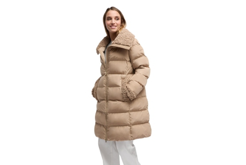 An image of Geox 'Vilde' padded coat - caramel