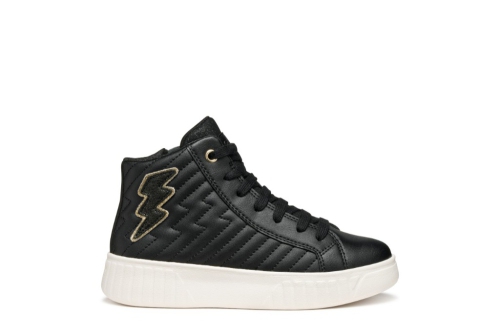 An image of Geox 'Mikiroshi' girls trainer - black