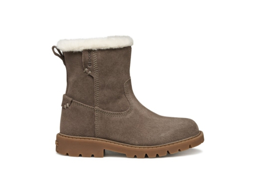 An image of Geox 'Shaylax' sheepskin boot - smoke grey