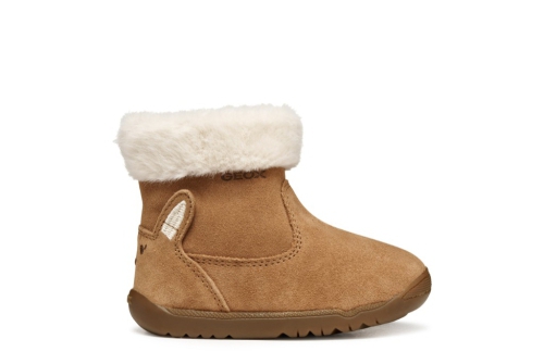 An image of Geox 'Macchia' sheepskin bootie - whisky