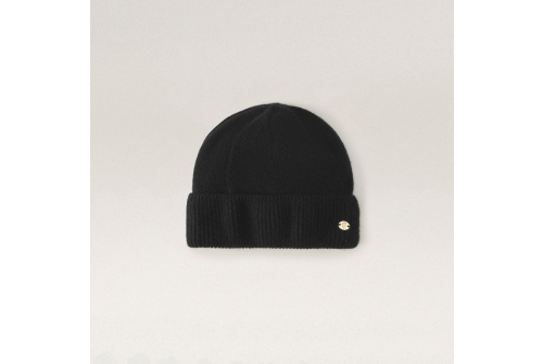 An image of Helen Kaminski cashmere beanie hat - black 
