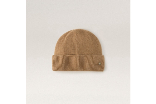 An image of Helen Kaminski cashmere beanie hat - camel