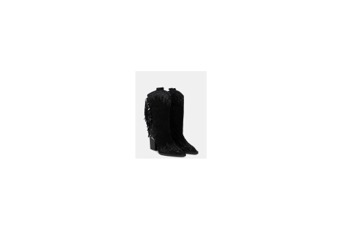 An image of Alma En Pena 1250838 Crosta BLack Suede Boots 