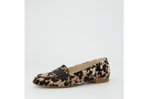 An image of Paul Green '1207" Suede Leopard Loafer 