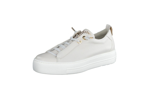 An image of Paul Green '5017' leather sneaker - Ivory Gold