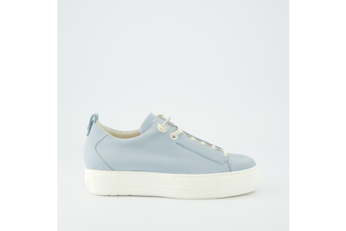 An image of Paul Green '5017' Nubuk sneaker - pale blue 