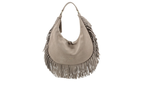 An image of Abro '032631' hobo nana suede fringes - pink