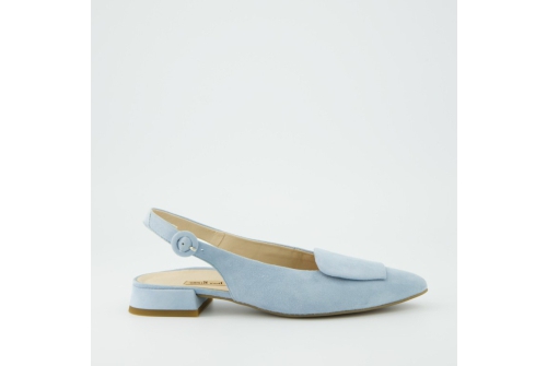 An image of Paul Green '6090' suede loafer  - pale blue 