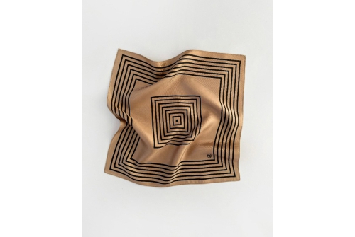 An image of Lescarf Striped Cappuccino 50cm