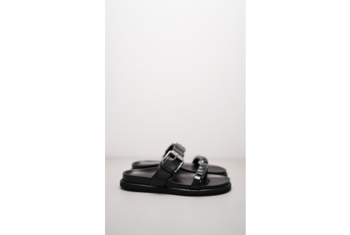 An image of K&S '140102' sandal - black 