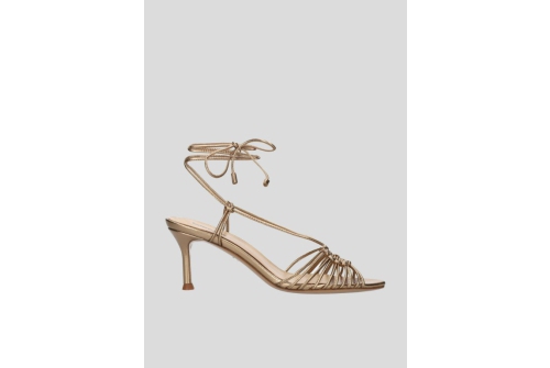 An image of Lola Cruz 'Lulu' strappy sandal - bronze