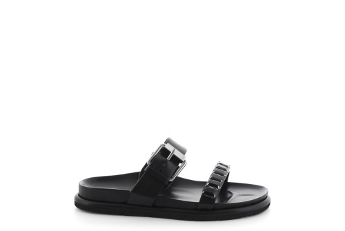 An image of K & S '140102' leather sandal - black