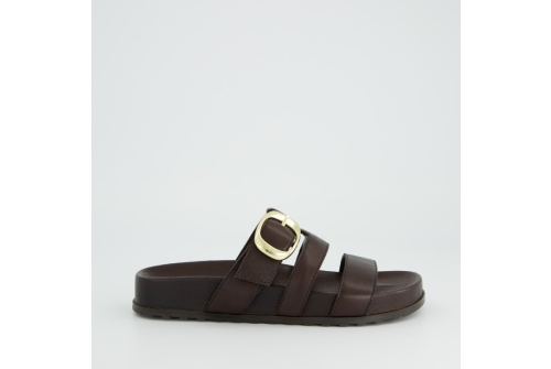An image of Paul Green '6171' leather slider  - brown