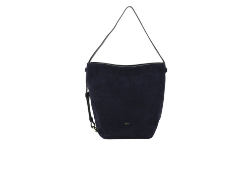 An image of Abro '032323-33' suede shoulder bag - navy