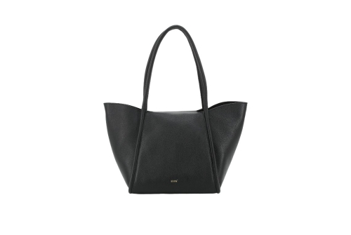 An image of Abro '032774-48' soft leather bag - black- sold 