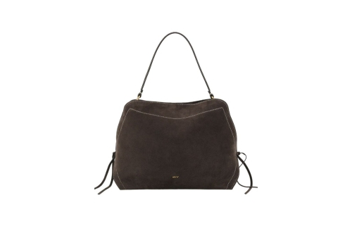 An image of Abro '032815-33' suede bag - dark brown