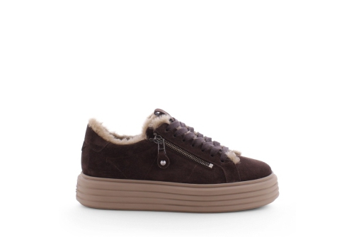 An image of K & S '307115' fur sneaker - chocolate