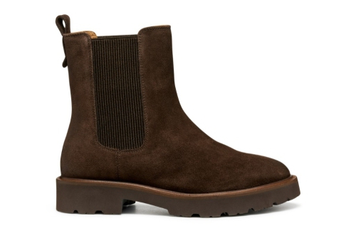 An image of Geox 'Norize' chunky chelsea - dark brown