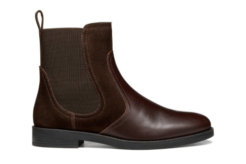An image of GEOX 'ESMEENA' leather ankle boot - brown