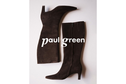 An image of Paul Green '8342' soft suede boot - brown 