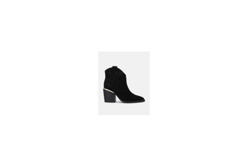 An image of Alma En Pena I260696 suede ankle boot - black 